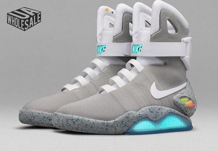 Nike MAG Back to the Future 417744-001 (Non-shoeslaceing) cuztomized non return or refund Size 40-47.5