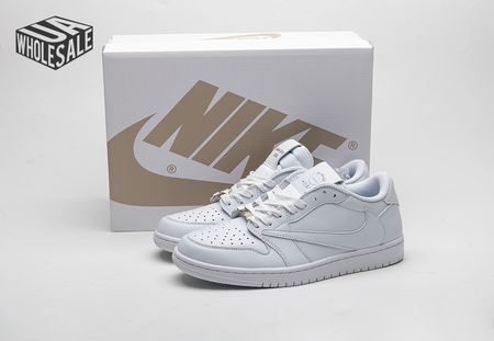 Travis Scott x Air Jordan 1 Low Triple White DM7866-292 Size 36-46